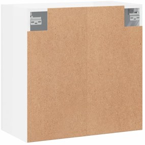 Armário de parede 60x31x60cm derivados madeira branco brilhante