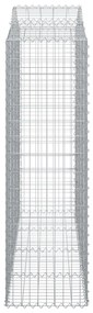 Cestos gabião arqueados 2pcs 200x50x160/180cm ferro galvanizado
