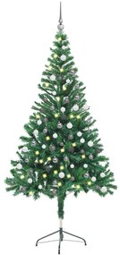 3077660 vidaXL Árvore de Natal artificial pré-iluminada + bolas 380 ramos