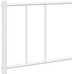 Estrutura de cama com cabeceira 180x200 cm metal branco