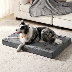 Cama ortopédica para cães, 105 x 73 x 10 cm, tamanho XL Cinzento