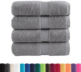 Toalhas de mãos premium SOLUND 4pcs 30x30 cm 600 g/m2 cinzento