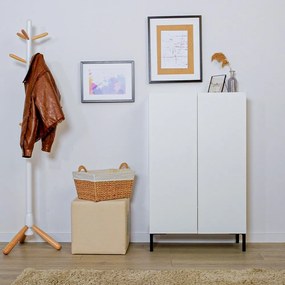 Aparador "Alba" - Branco - 72x119x34cm - Design Moderno