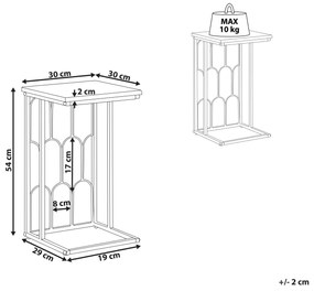 Mesa de apoio com efeito mármore em estrutura dourada PANDALE Beliani