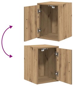Armários de parede para garagem 2 pcs derivados de madeira