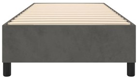 Estrutura de cama sem colchão 90x190 cm veludo cinzento-escuro