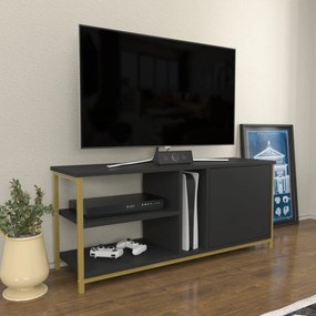 Móvel TV Neola – Dourado e Antracite – 120x35,3x50,8 cm