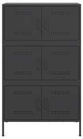 Aparador alto 68x39x113 cm aço preto