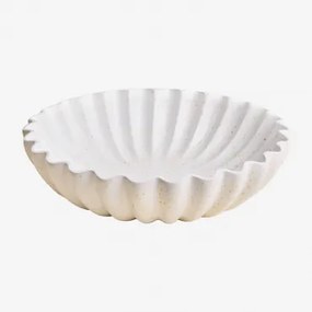 Avelin Tigela Decorativa Em Resina Branco & Ø35 Cm - Sklum