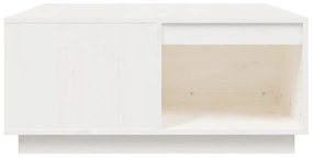 Mesa de centro 80x81x36,5 cm madeira de pinho maciça branco