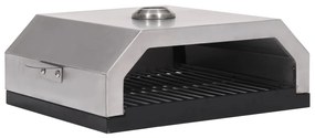 Forno de piza c/ pedra cerâmica p/ churrasqueira carvão ou gás