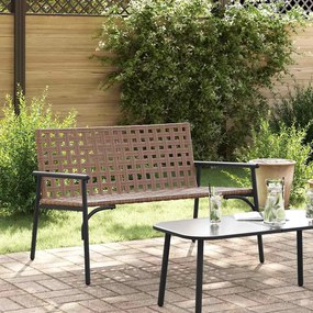 Banco de Jardim vidaXL Preto 113x79x75 cm Polirattan