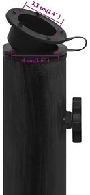 Base para guarda-sol ferro fundido 44x44x31 cm preto