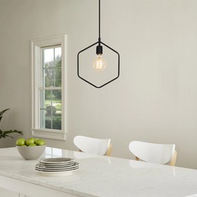 Candeeiro de Teto Geonni – Preto – 30 x 6 cm