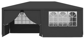 Tenda festas com paredes laterais 4x6m 90g/m² antracite