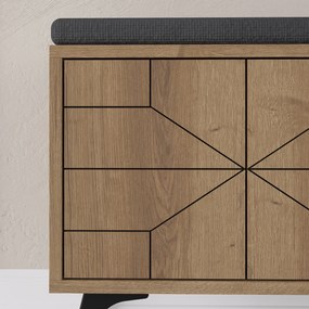 Armário Multiusos Berlin A – Nogueira – 60x200x35 cm