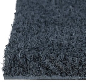 Tapete porta semicircular 40x60 cm fibra coco tufada cinzento
