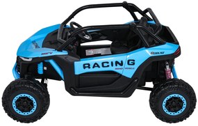 Carro elétrico para Crianças 4X4 2 Lugares 24V RACING Road 2000, Pneus	Espuma EVA, Assento couro ecológico Azul