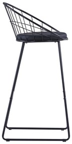 Bancos de bar 2 pcs couro artificial preto