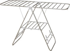 Secador de roupa com pés dobráveis, com 2 níveis ajustáveis, 148 x 60,5 x 98 cm