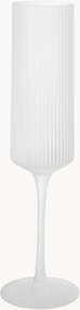 Copos de champanhe de vidro artesanais Ripple, conjunto de 2