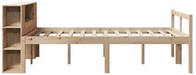 Cama com estante sem colchão 120x190 cm pinho maciço