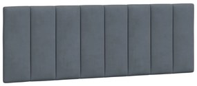 Estrutura de cama c/ luzes LED 140x200cm veludo cinzento-escuro