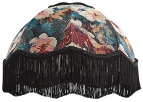 Abajur de tecido com design floral e interior branco 45/15/21,5 - Heritage Clássico / Antigo