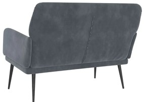 Banco 108x79x79 cm veludo cinzento-escuro