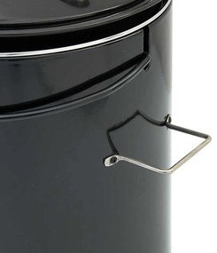 Forno de goulash com chaminé e tampa aço esmaltado preto