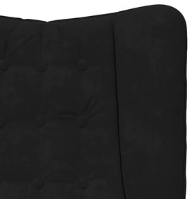 Poltrona Relaxante vidaXL Velo Preto