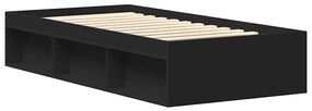 Estrutura de cama solteiro 75x190 cm preto