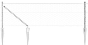 Cerca Hexagonal vidaXL 0,6x25 m Aço Galvanizado