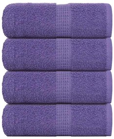 vidaXL Toalhas de rosto FROGN 4 peças Roxo 30x30 cm 360 g/m²