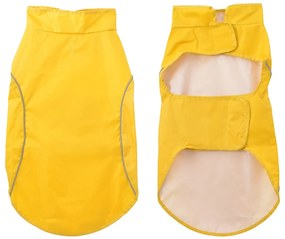 Capa de chuva para cães com tiras reflectoras amarelo L