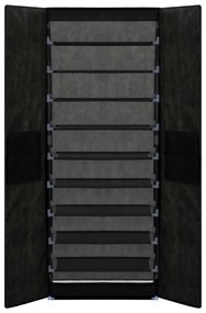Sapateira 60x30x166 cm tecido preto
