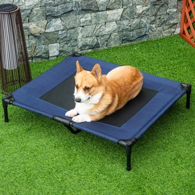 Cama Elevada para Animais, 92 x 76 x 18 cm, Tecido Microperfurado