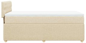 Cama com molas/colchão 90x190 cm tecido cor creme
