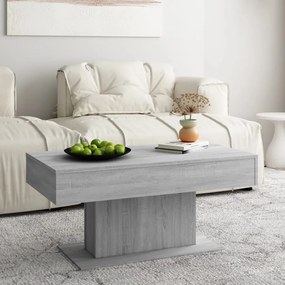 Mesa de centro 96x50x45 cm derivados de madeira cinzento sonoma