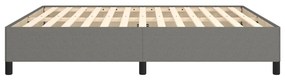 Estrutura de cama sem colchão 160x200 cm tecido cinzento-escuro