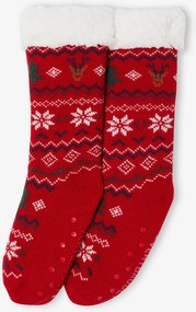 Meias forradas de Natal vermelho