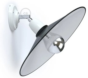 Fermaluce 90° con paralume Swing lampada orientabile da parete o soffitto in porcellana