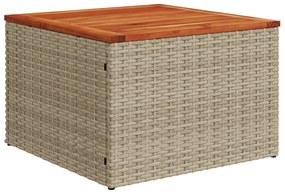 Conjunto de Sofás de Jardim com 6 peças e Almofadas Bege de Vime Sinté