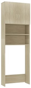 Armário Alto Leke de Casa de Banho - Carvalho - Design Moderno