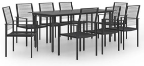 vidaXL 9 pcs conjunto de jantar para jardim