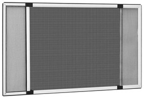 Tela anti-insetos extensível p/ janelas (75-143)x50 cm branco