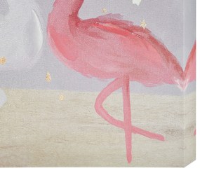 Conjunto de 3 telas com impressões em rosa e cinzento 30 x 30 cm TIMIA Beliani