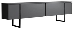 Conjunto de Mobiliário de Sala Luxe – Nogueira e Preto – Console 160x3