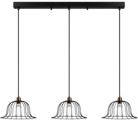 Candeeiro Chandelier Boey – Preto Antigo – 147 x 35 x 31-121 cm