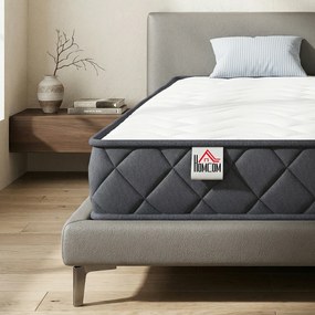Colchão 140 x 190 cm, colchão para duas pessoas, espuma viscoelástica, 20 cm de espessura, com certificação Oeko-Tex, firmeza média